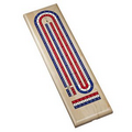 Classic Cribbage Set - Solid Wood Tri-Color (Red, White, Blue)